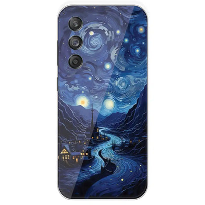 The Starry Night - Printed Silicone Case For Samsung Galaxy M55