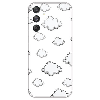 Clouds - Clear Printed Silicone Case For Samsung Galaxy M55