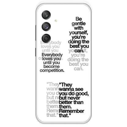 Motivational Quotes - Clear Printed Silicone Case For Samsung Galaxy M55