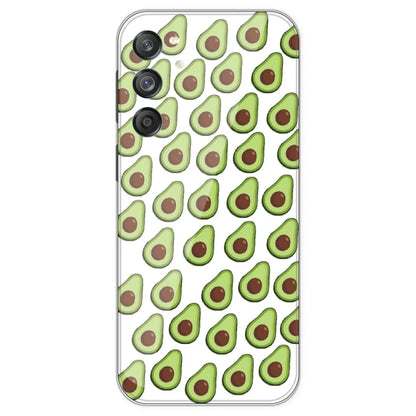 Avocado - Clear Printed Silicone Case For Samsung Galaxy M55