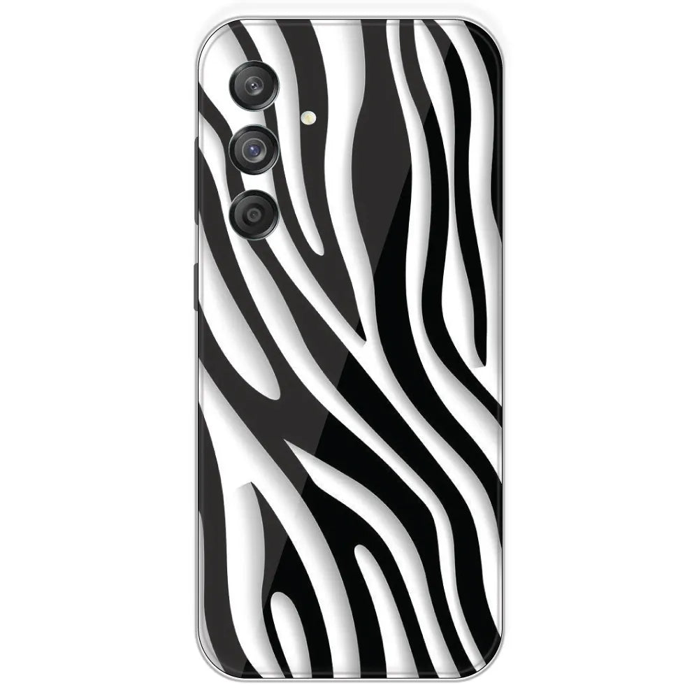 Zebra Print - Printed Silicone Case For Samsung Galaxy M55