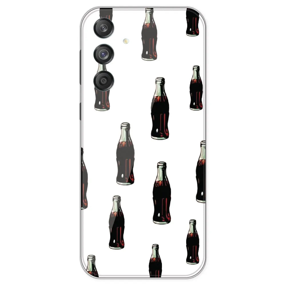 Soft Drink - Clear Printed Silicone Case For Samsung Galaxy M55