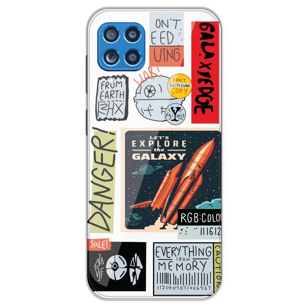 Galaxy - Clear Printed Silicone Case For Samsung Galaxy M62