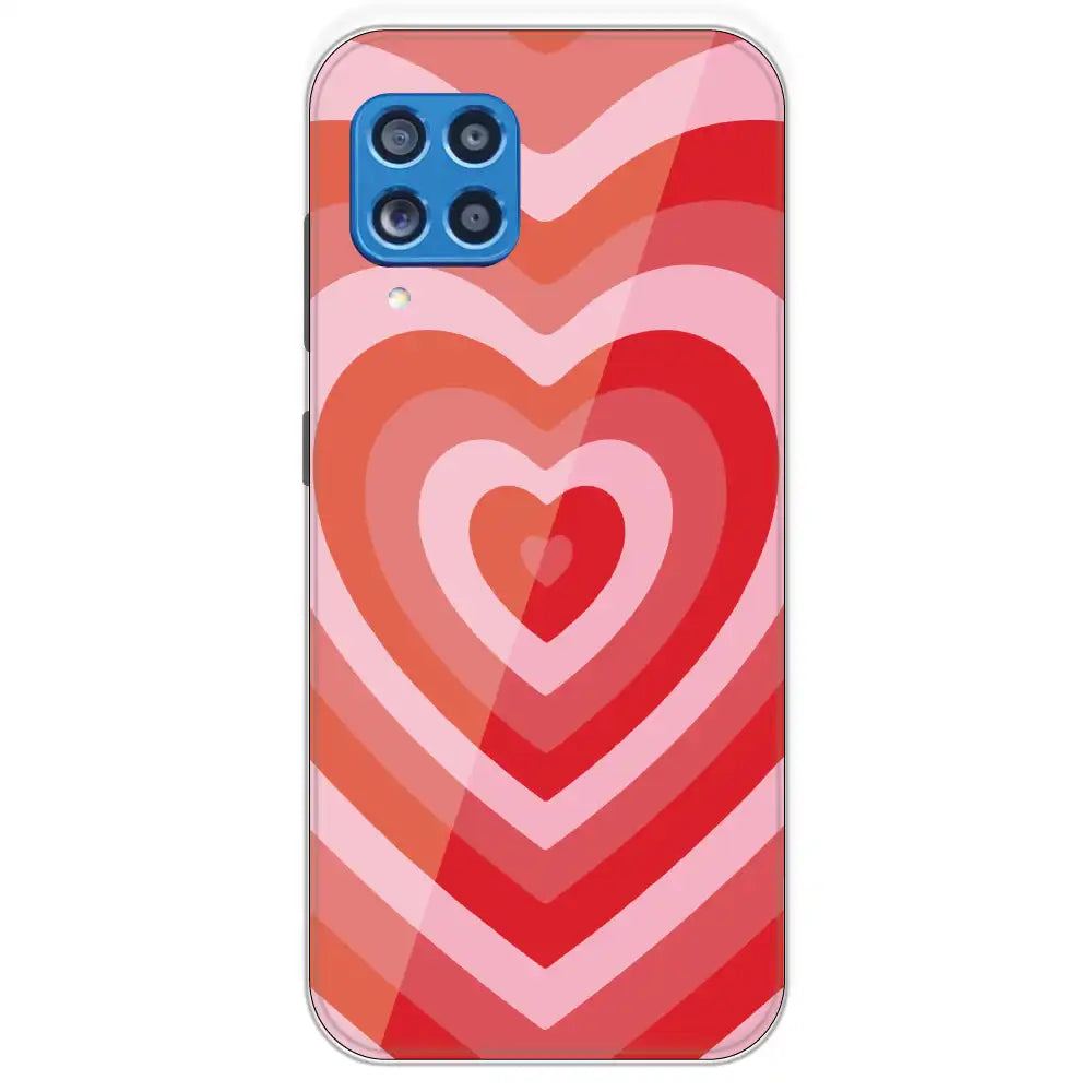 Red Hearts - Printed Silicone Case For Samsung Galaxy M62
