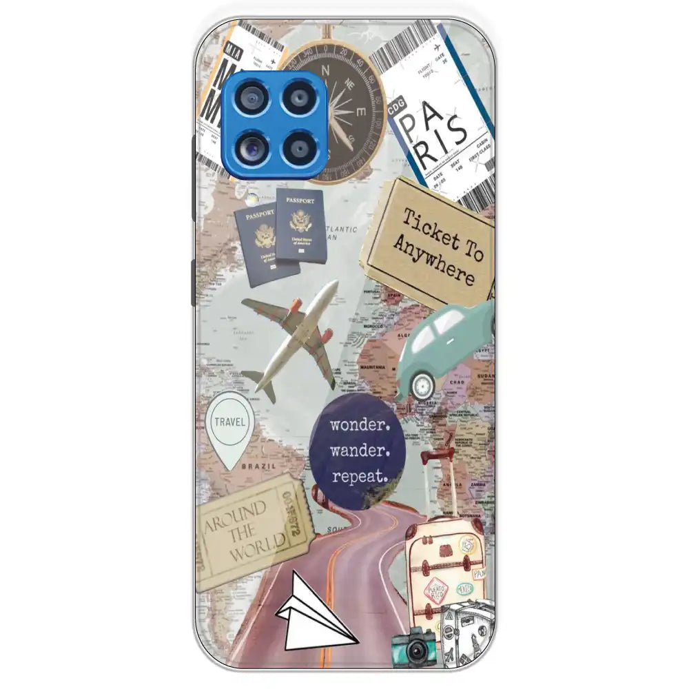 Travel Collage - Printed Silicone Case For Samsung Galaxy M62
