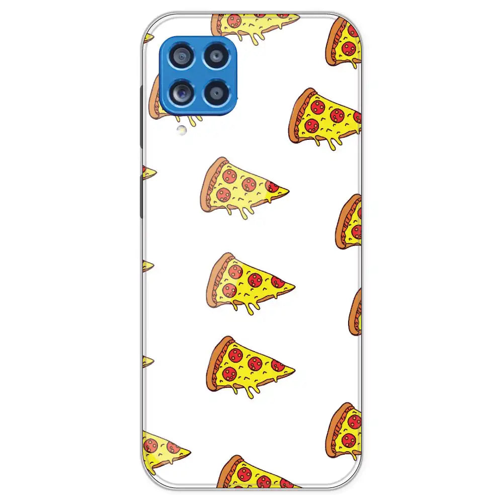 Pizza - Clear Printed Silicone Case For Samsung Galaxy M62