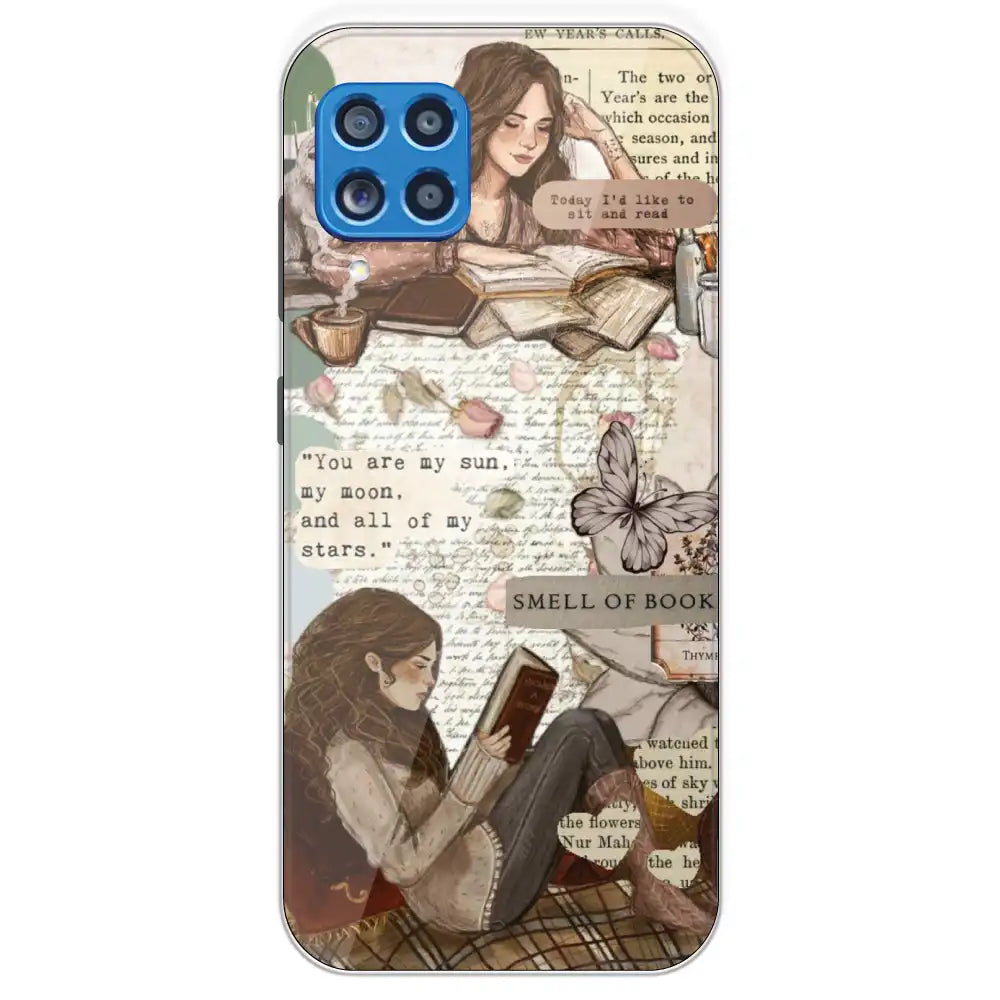 Book Collage - Printed Silicone Case For Samsung Galaxy M62