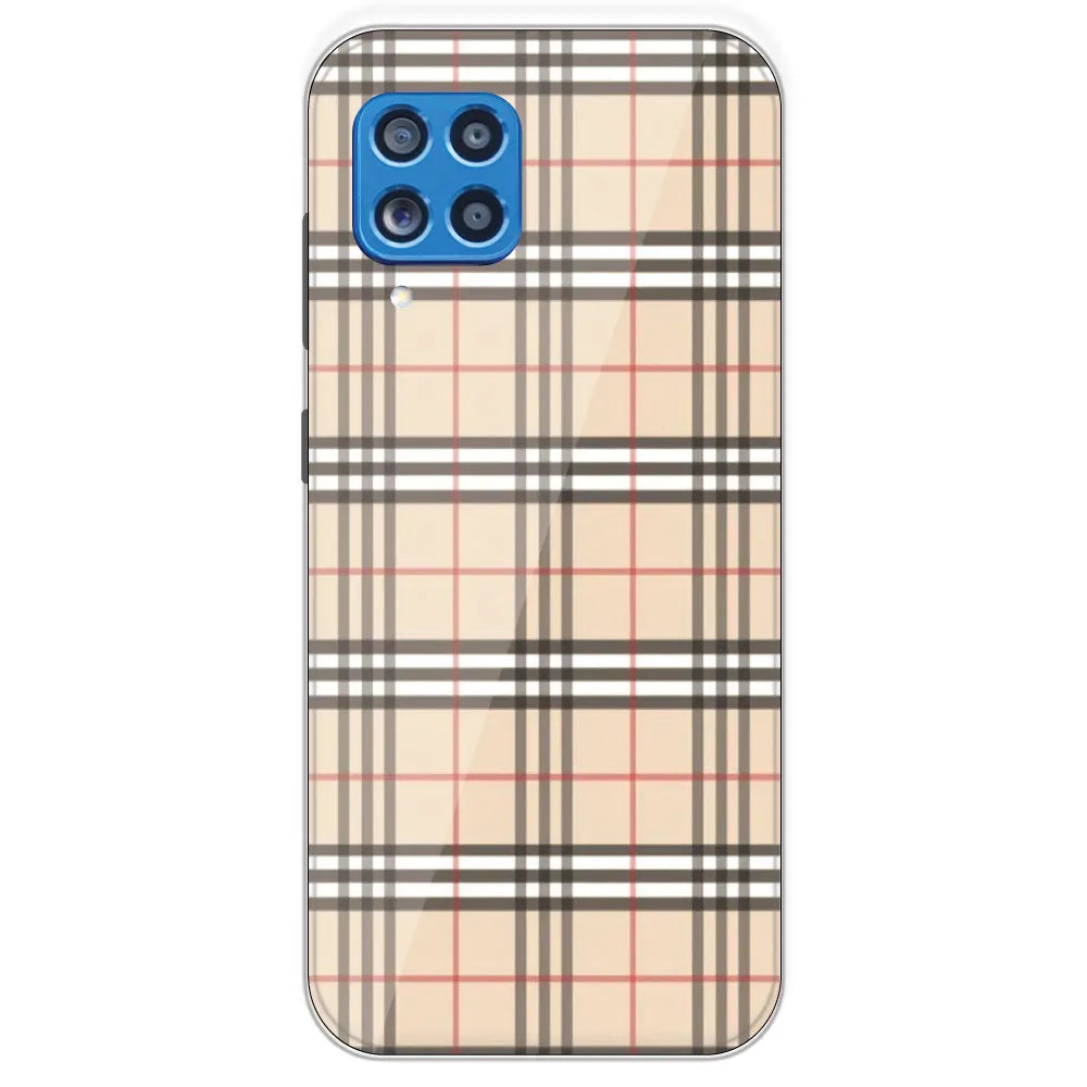 Yellow Checks - Printed Silicone Case For Samsung Galaxy M62
