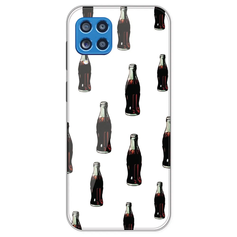 Soft Drink - Clear Printed Silicone Case For Samsung Galaxy M62