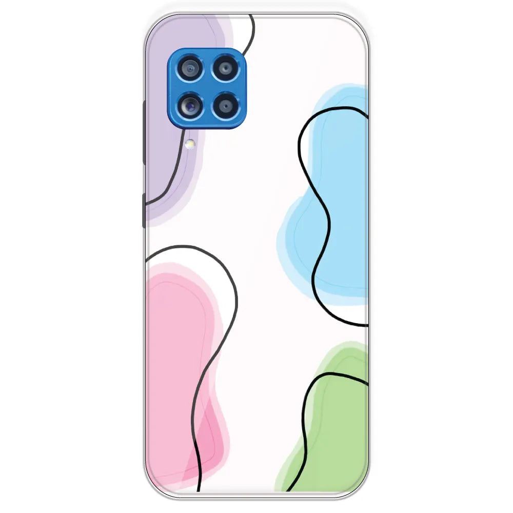 Rainbow Cow Print - Clear Printed Silicone Case For Samsung Galaxy M62