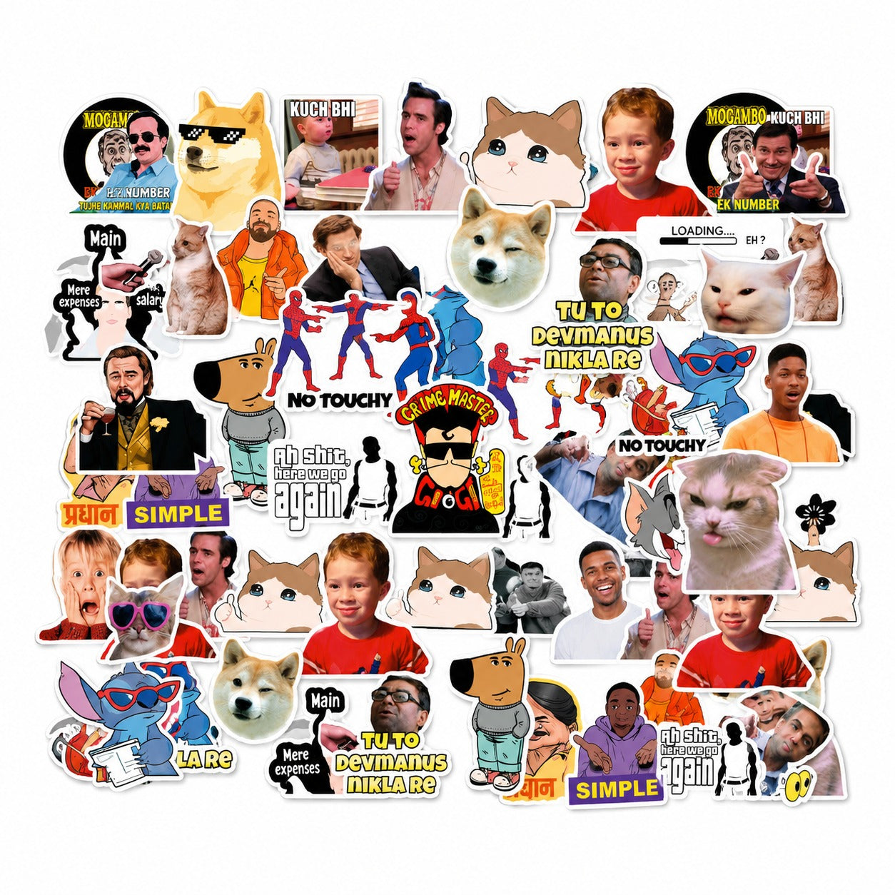 Meme Stickers Pack – 42+ Funny Viral Waterproof Stickers