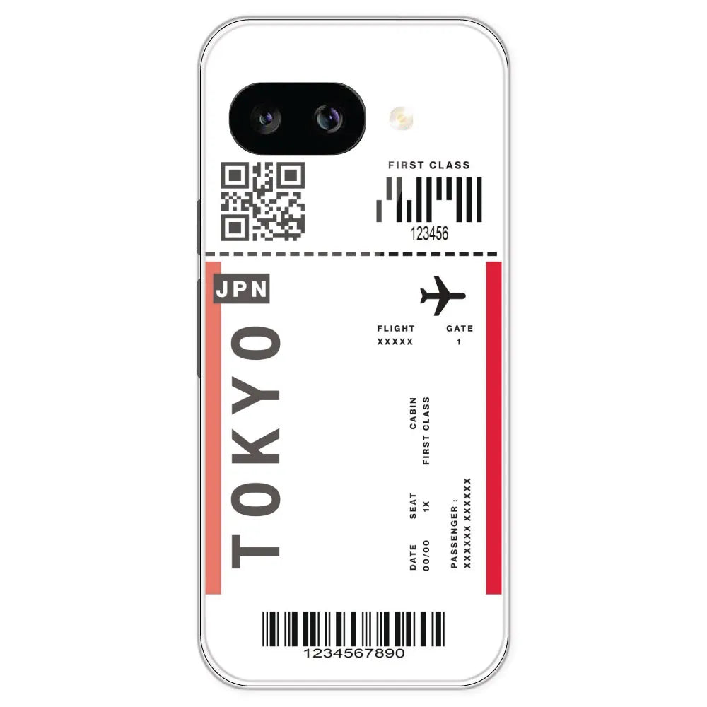 Tokyo Ticket - Clear Printed Silicone Case For Google Pixel 9A