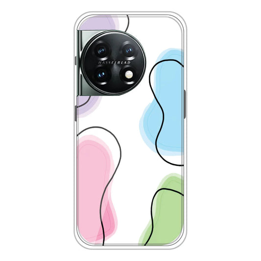 Mix Color - Clear Printed Silicone Case For OnePlus 11