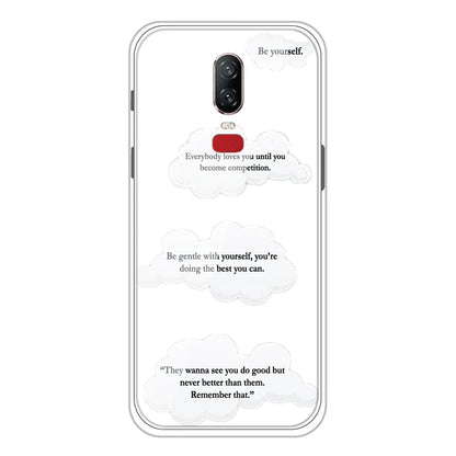 Quotes And Clouds - Clear Printed Silicone Case For OnePlus Models- OnePlus 5