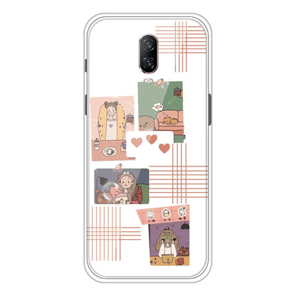 Cute Girl Collage - Clear Printed Silicone Case For OnePlus Models