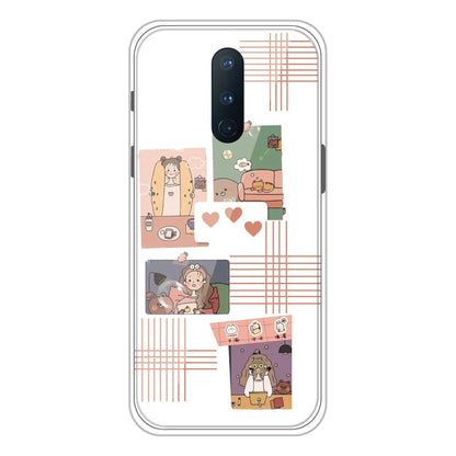 Cute Girl Collage - Clear Printed Silicone Case For OnePlus Models