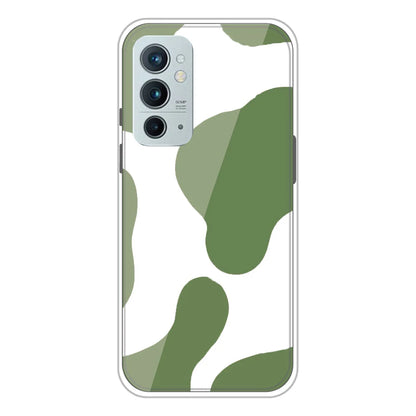 Olive Green Cow Print - Clear Printed Silicone Case For OnePlus Models