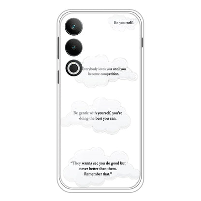 Quotes And Clouds - Clear Printed Silicone Case For OnePlus Models