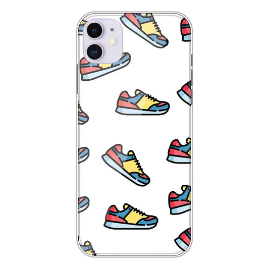 Sneakers - Clear Printed Silicone CaseFor Apple iPhone 11