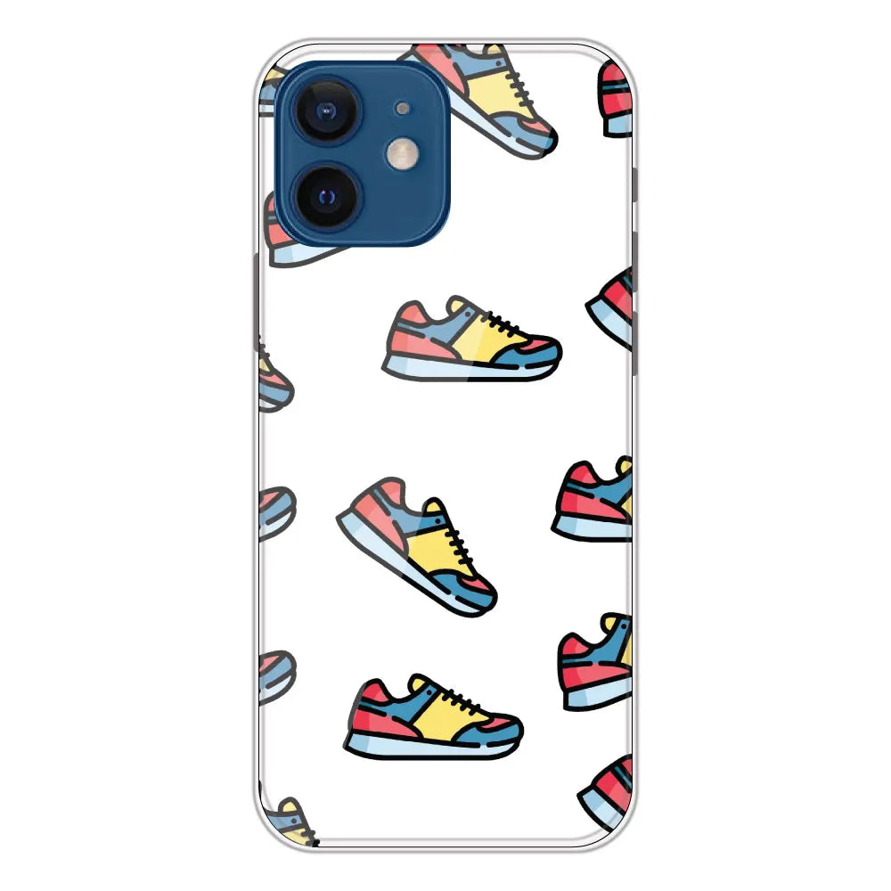 Sneakers - Clear Printed Silicone CaseFor Apple iPhone 12 Mini