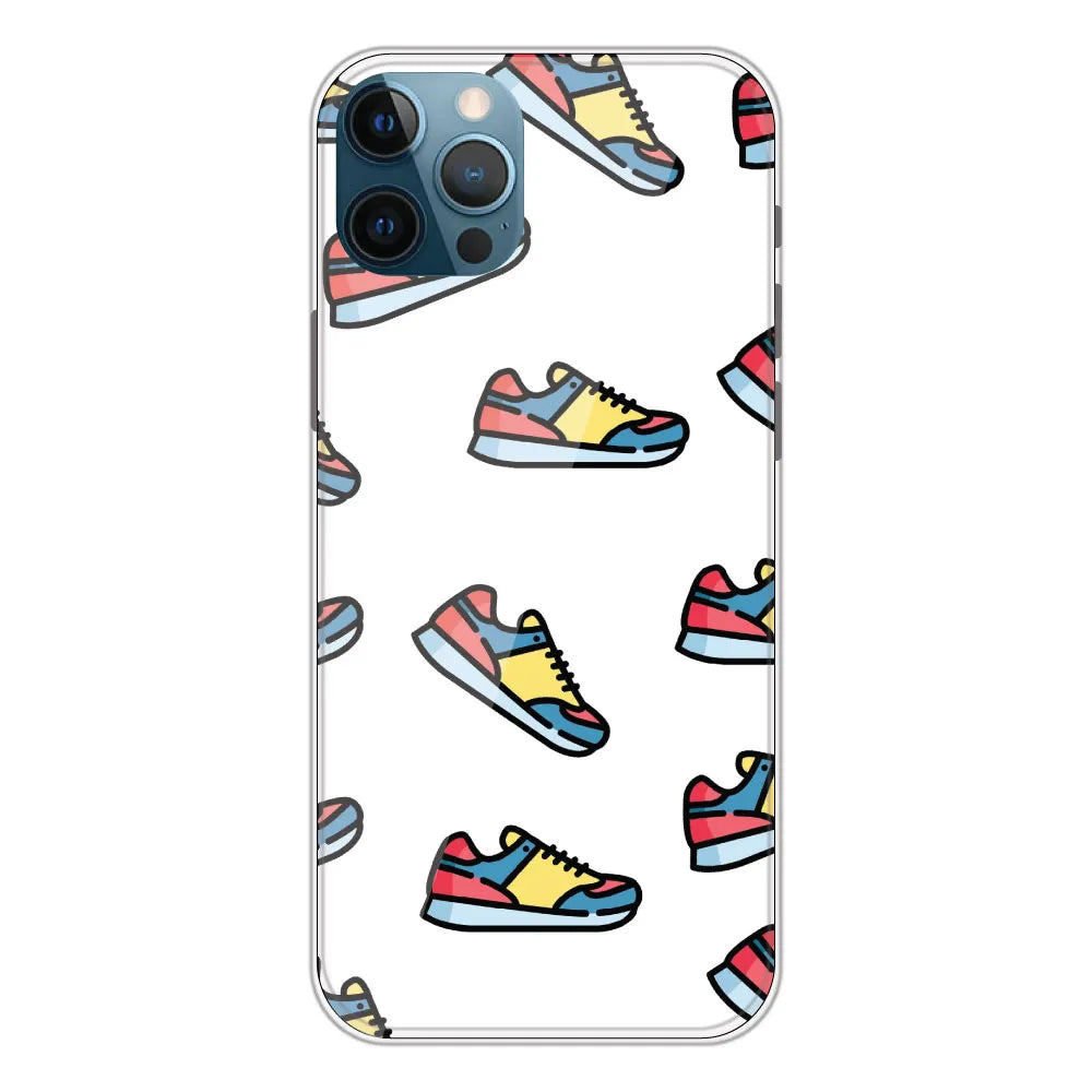 Sneakers - Clear Printed Silicone CaseFor Apple iPhone 12 Pro Max