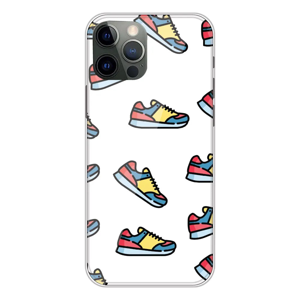 Sneakers - Clear Printed Silicone CaseFor Apple iPhone 12 Pro