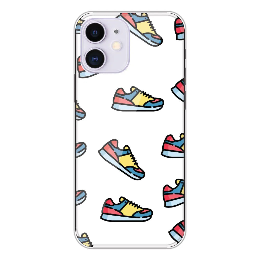 Sneakers - Clear Printed Silicone CaseFor Apple iPhone 12