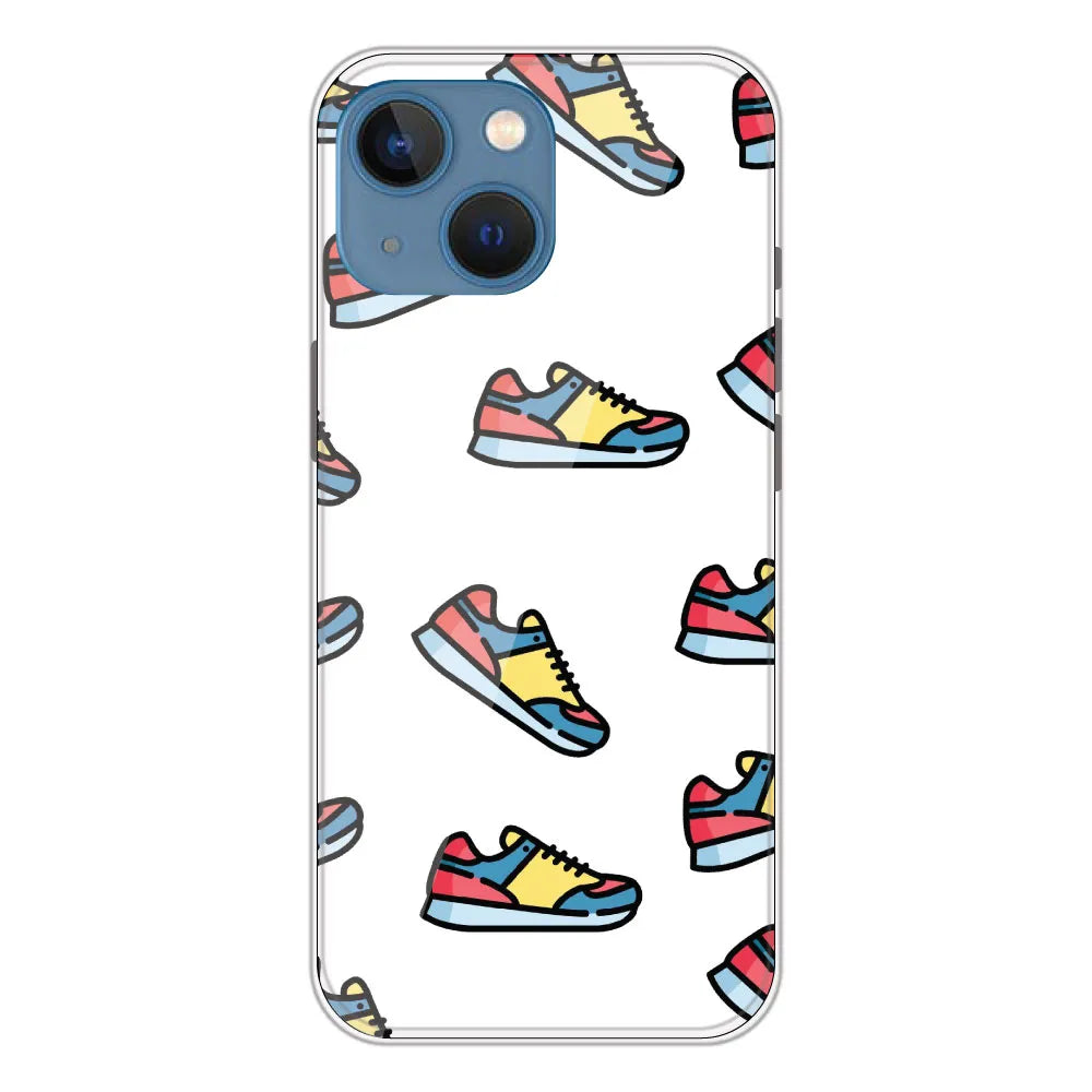 Sneakers - Clear Printed Silicone CaseFor Apple iPhone 13 Mini