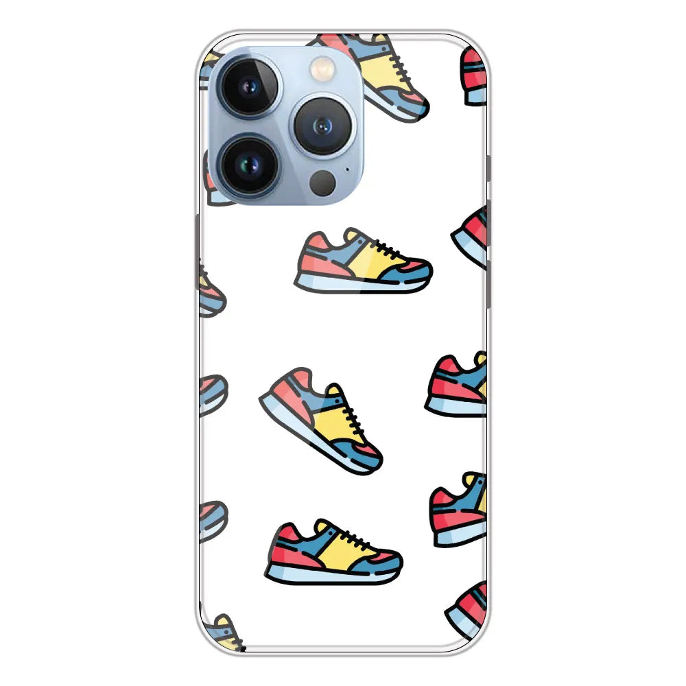 Sneakers - Clear Printed Silicone CaseFor Apple iPhone 13 Pro Max