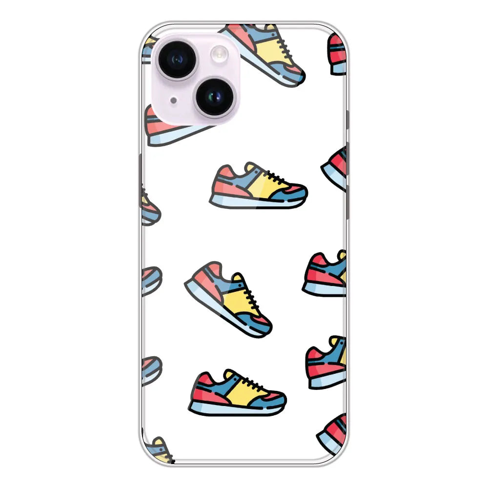 Sneakers - Clear Printed Silicone CaseFor Apple iPhone 14 Plus