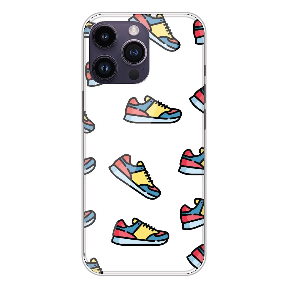 Sneakers - Clear Printed Silicone CaseFor Apple iPhone 14 Pro Max