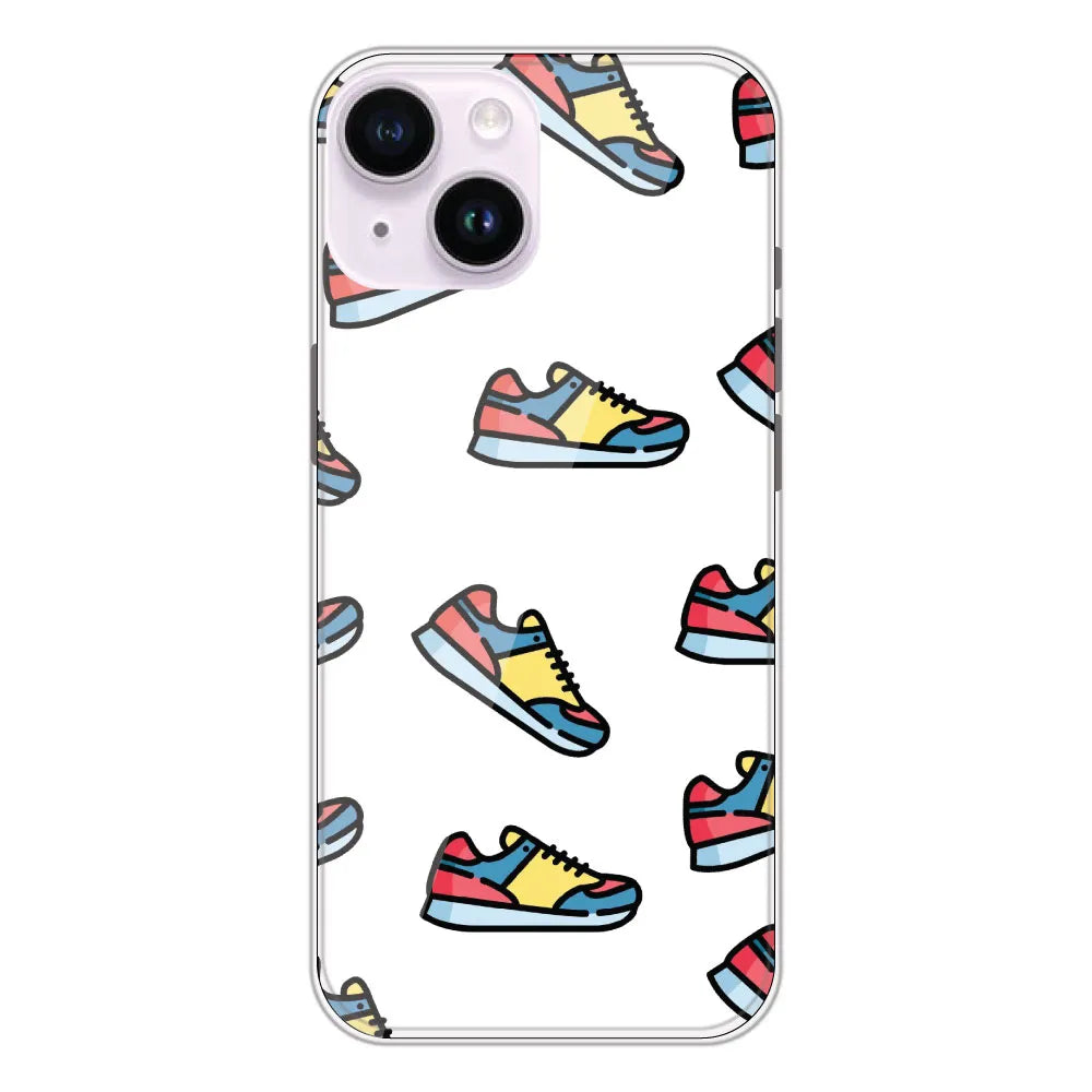 Sneakers - Clear Printed Silicone CaseFor Apple iPhone 14