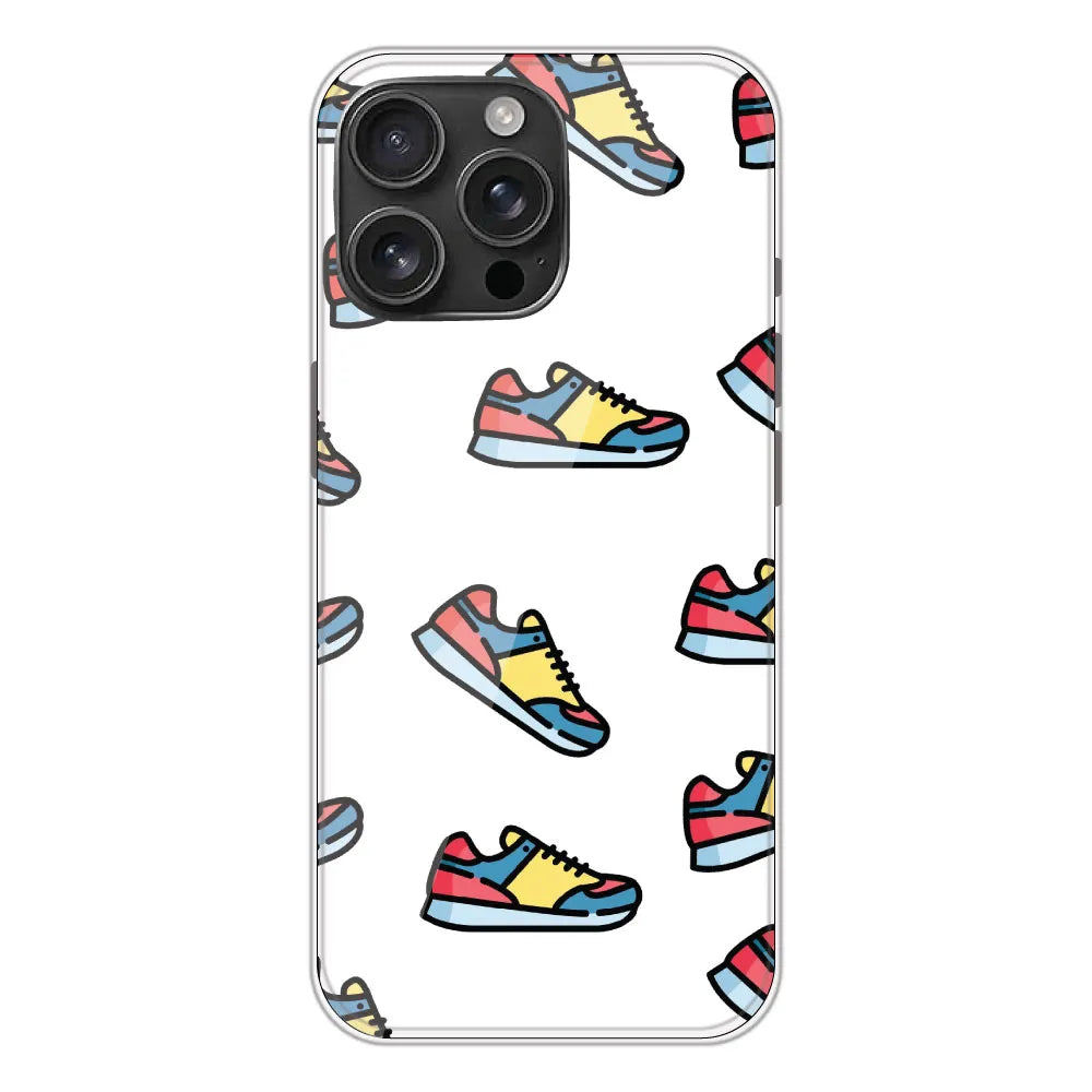 Sneakers - Clear Printed Silicone CaseFor Apple iPhone 16 Pro Max