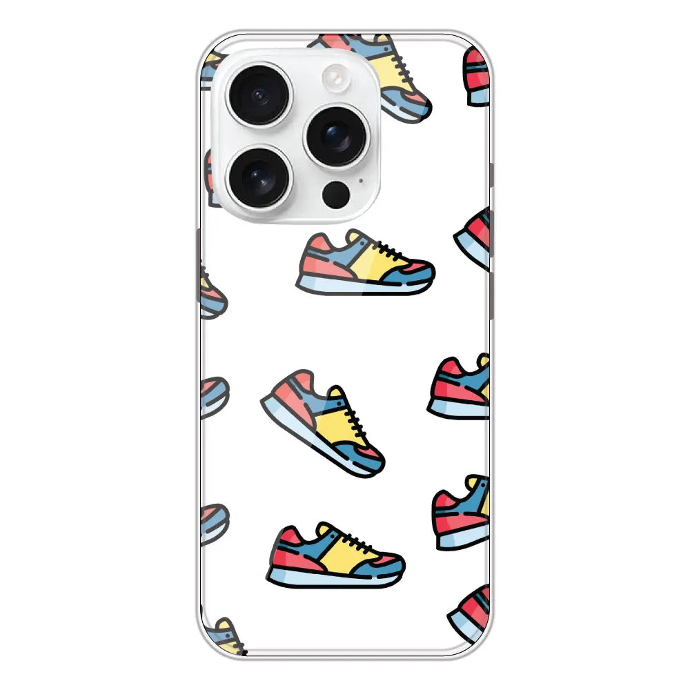 Sneakers - Clear Printed Silicone CaseFor Apple iPhone 16 Pro