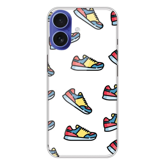 Sneakers - Clear Printed Silicone CaseFor Apple iPhone 16