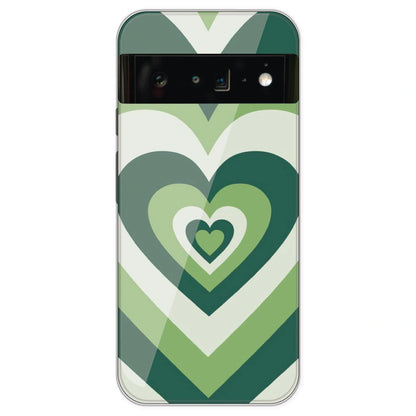 Dark Green Hearts - Printed Silicone Case For Google Pixel 6 Pro