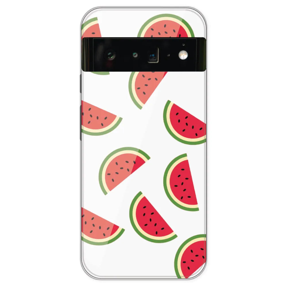Watermelons - Clear Printed Silicone Case For Google Pixel 6 Pro