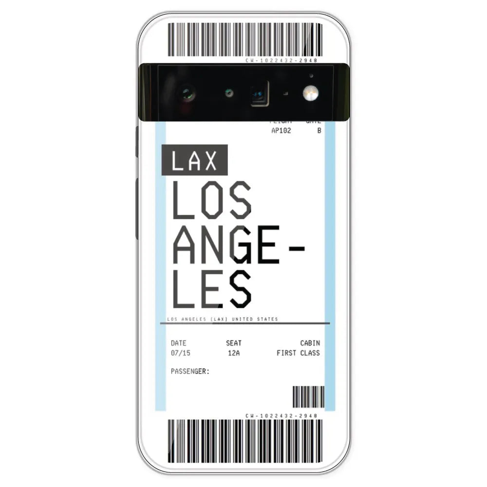 Los Angeles Ticket - Clear Printed Silicone Case For Google Pixel 6 Pro