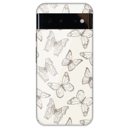 White Butterflies - Printed Silicone Case For Google Pixel 6