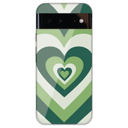 Dark Green Hearts - Printed Silicone Case For Google Pixel 6