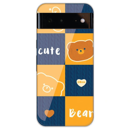 Cute Bear Collage - Printed Silicone Case For Google Pixel 6