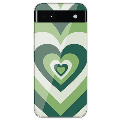 Dark Green Hearts - Printed Silicone Case For Google Pixel 6A