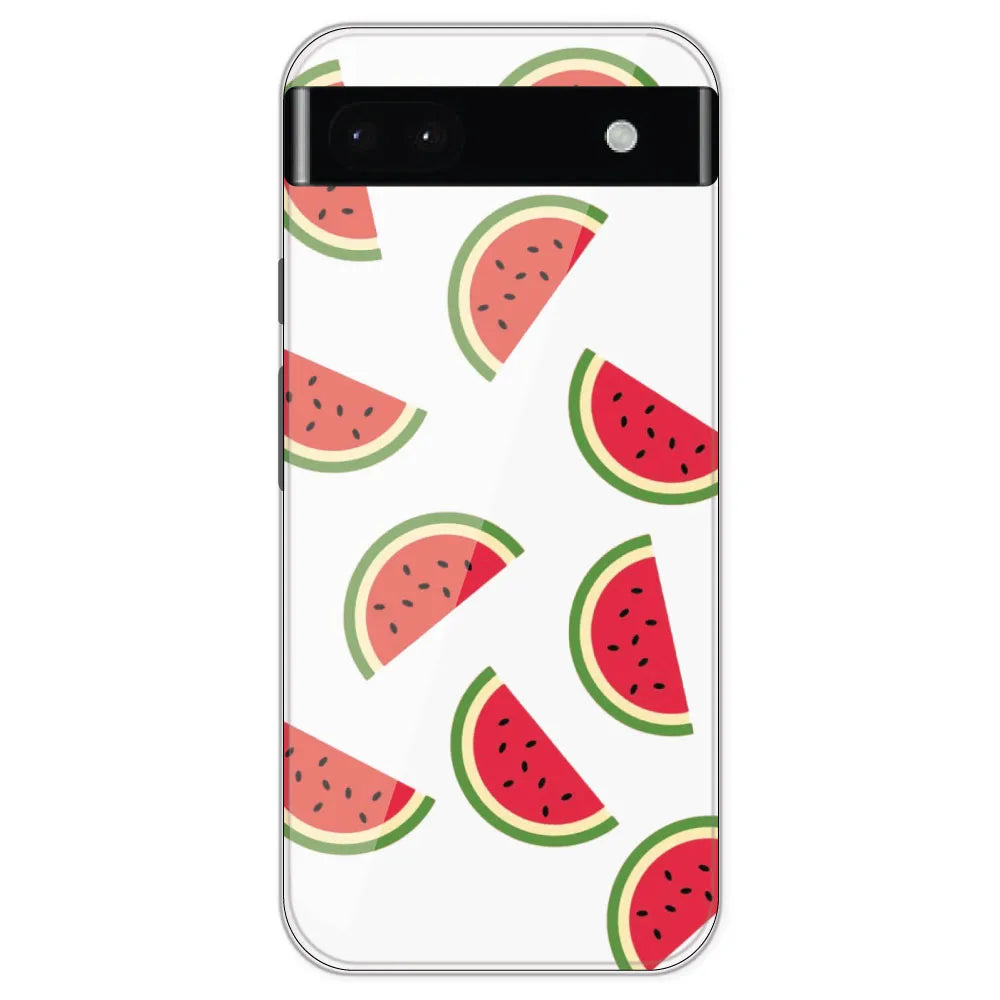 Watermelons - Clear Printed Silicone Case For Google Pixel 6A