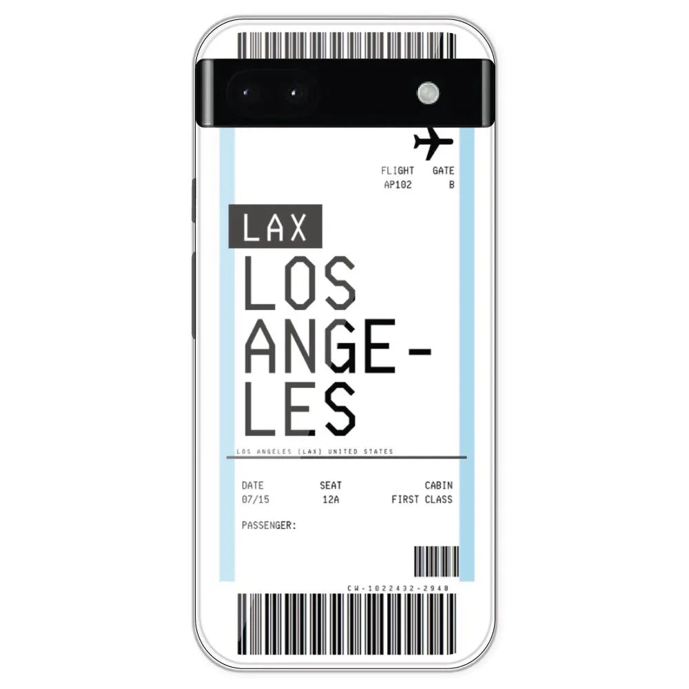Los Angeles Ticket - Clear Printed Silicone Case For Google Pixel 6A