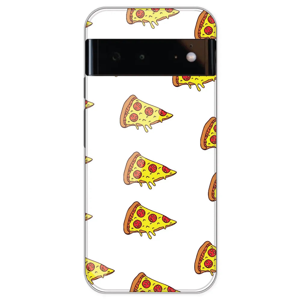 Pizza - Clear Printed Silicone Case For Google Pixel 6
