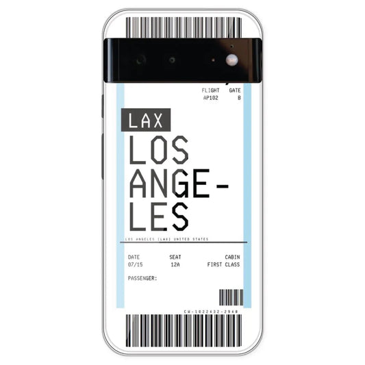 Los Angeles Ticket - Clear Printed Silicone Case For Google Pixel 6
