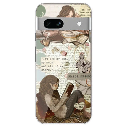 Book Collage - Printed Silicone Case For Google Pixel 7A