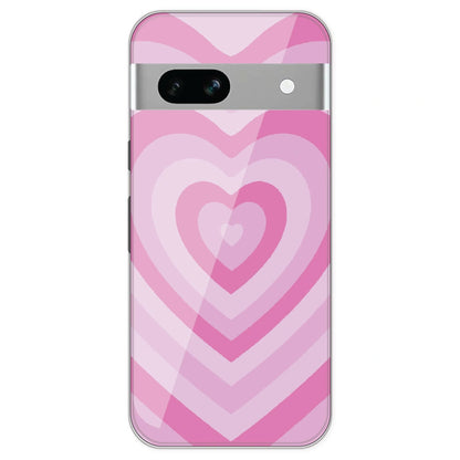 Pink Hearts - Printed Silicone Case For Google Pixel 7A