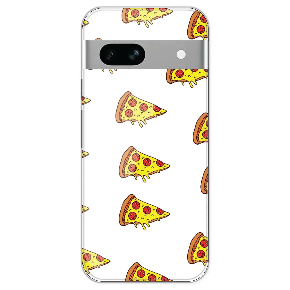 Pizza - Clear Printed Silicone Case For Google Pixel 7A