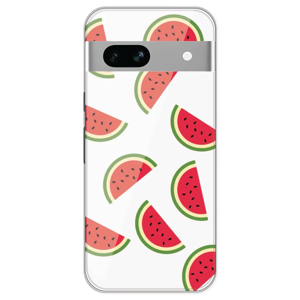 Watermelons - Clear Printed Silicone Case For Google Pixel 7A
